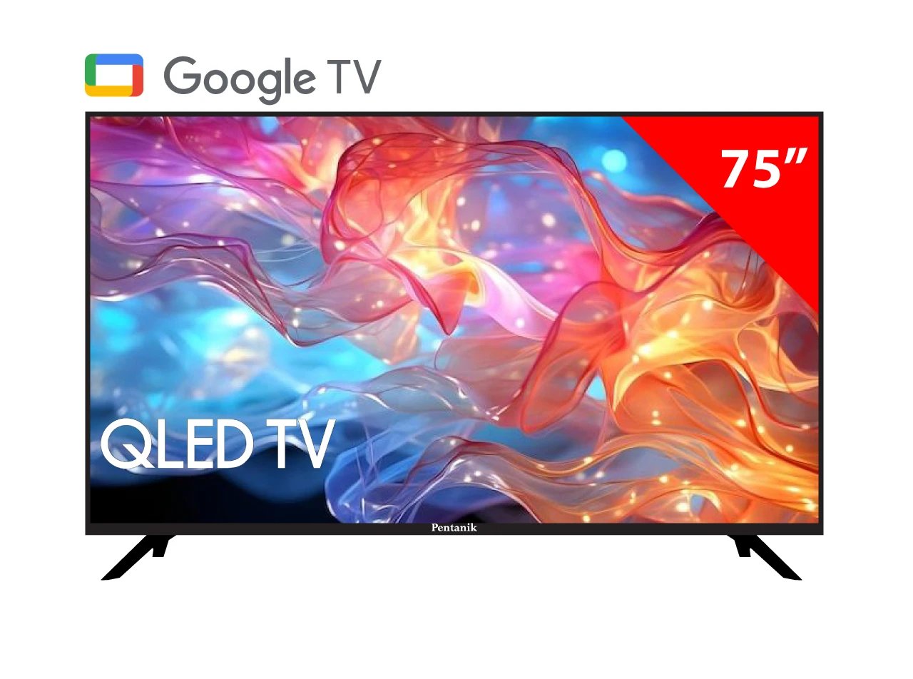 Pentanik 75 Inch QLED Google 4k TV