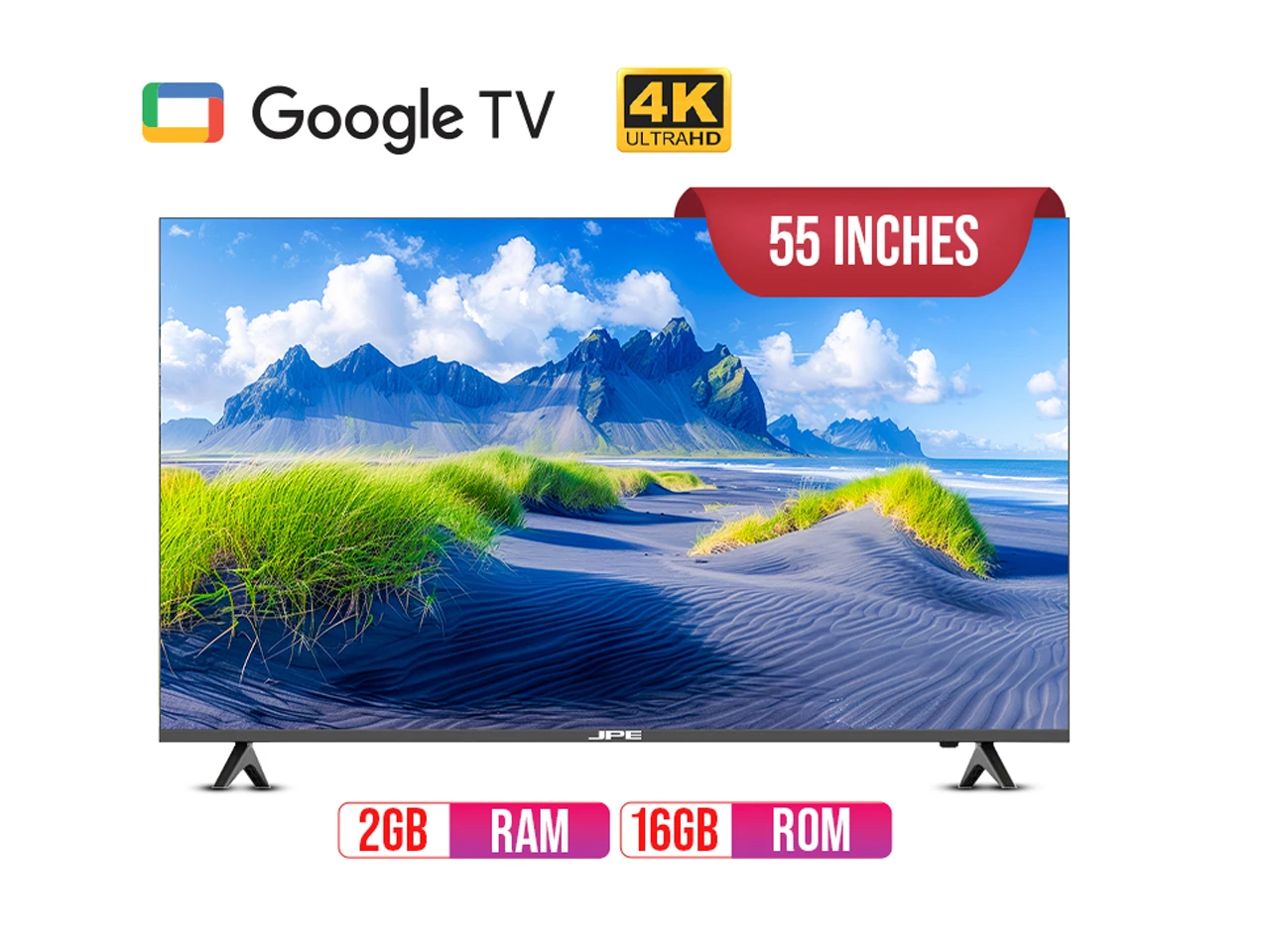 JPE 55 Inch Google Smart TV DLED 4K - E55Y71D
