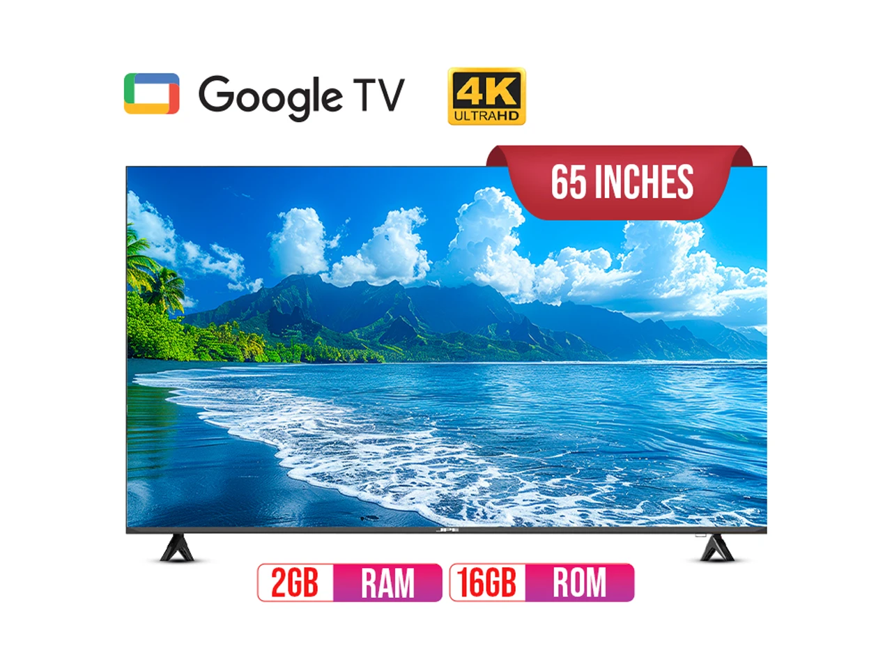 JPE 65 Inch Google Smart TV DLED 4K - E65Y71D