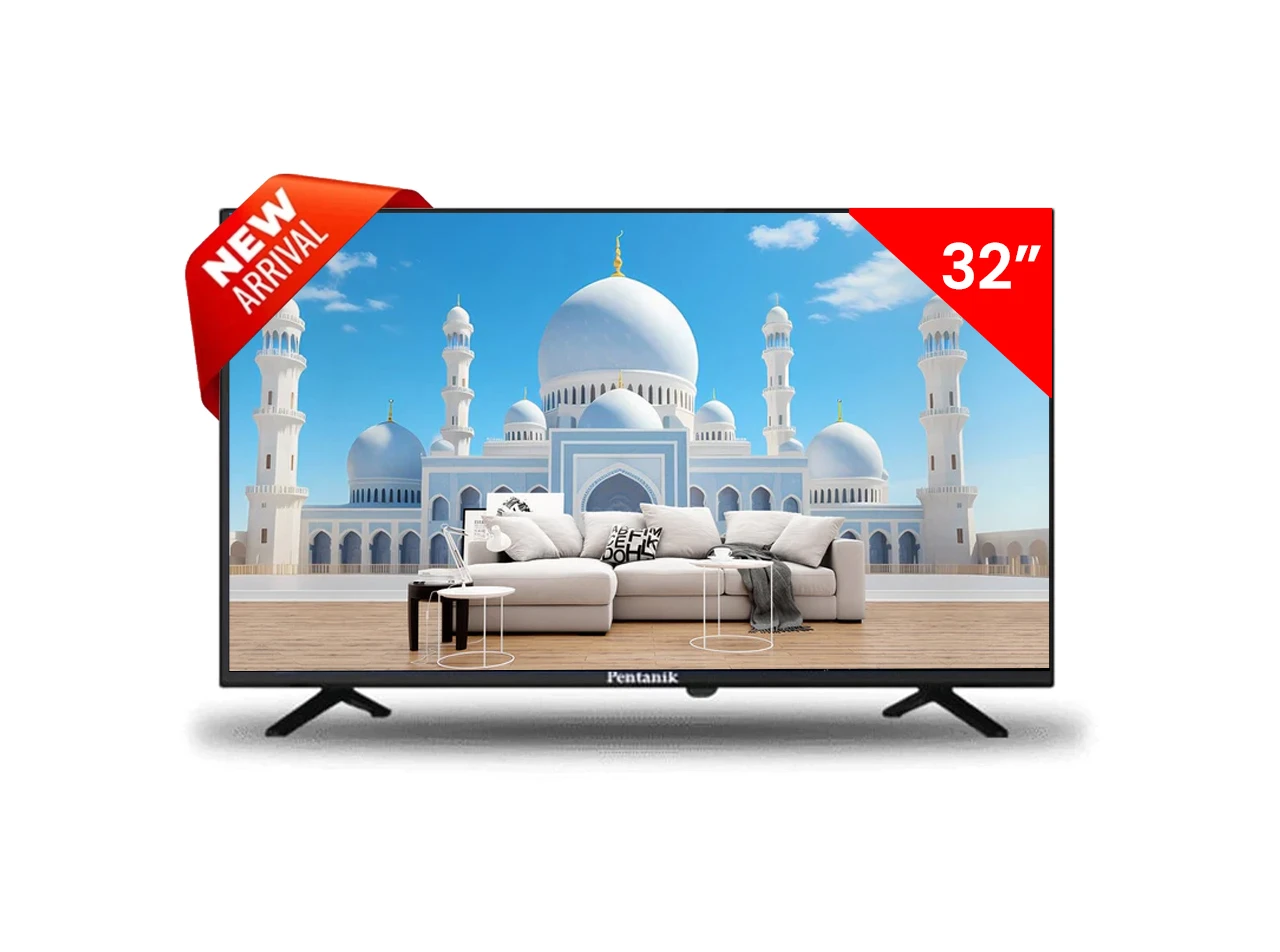 Pentanik 32 Inch Double Glass Voice Control Smart TV