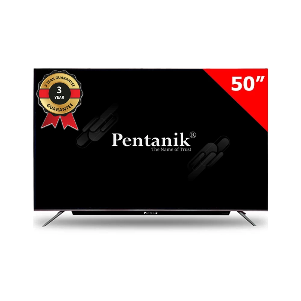 Pentanik 50 inch 4K Double Glass Voice Control TV