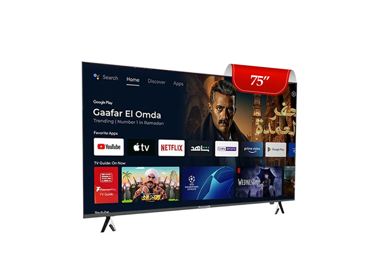Pentanik 75 Inch Google 4K Voice Control TV view 2