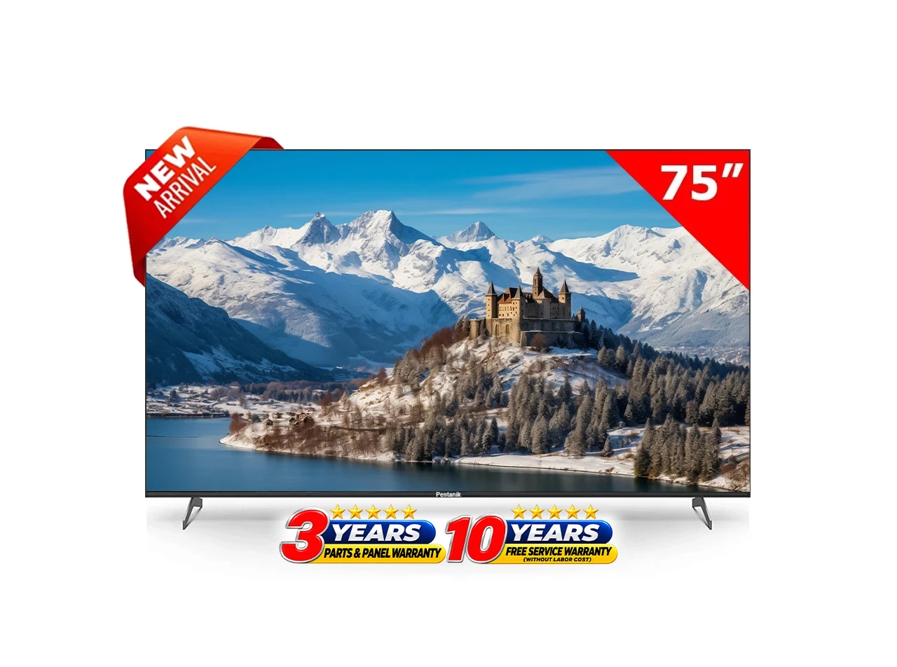 Pentanik 75 Inch 4k Android Voice Control TV