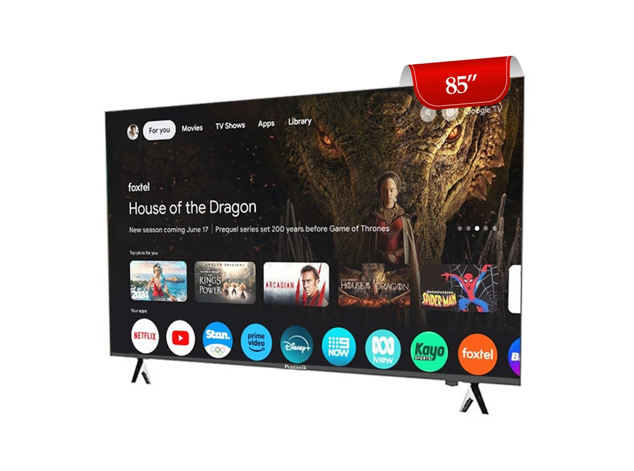 Pentanik 85 Inch Google 4K Voice Control TV view 3