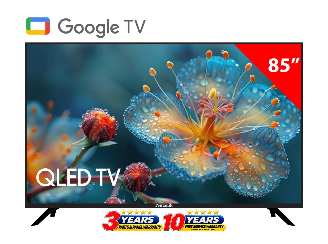 Pentanik 85 Inch QLED Google 4k TV