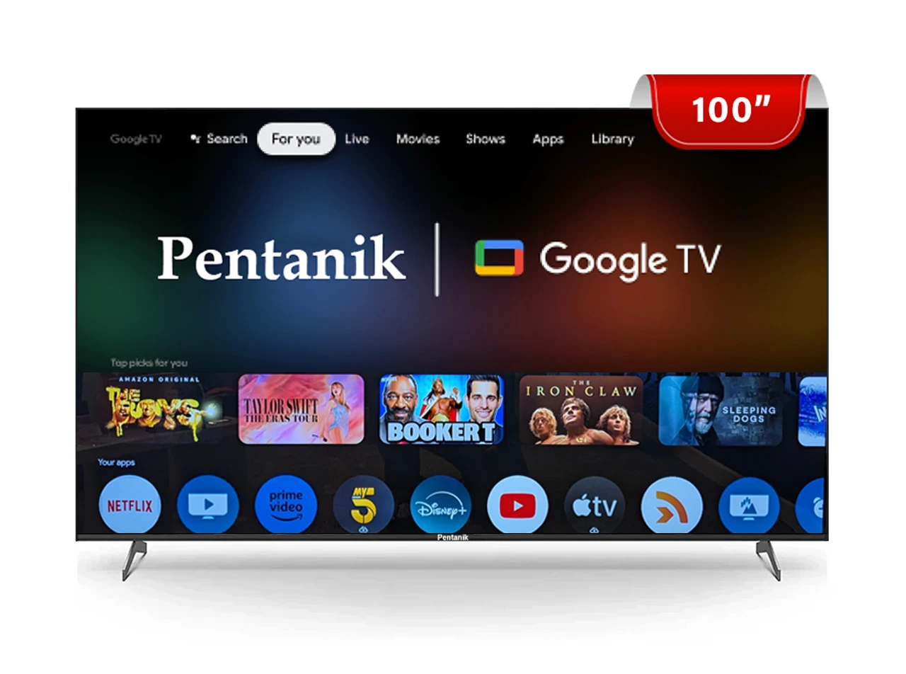 Pentanik Google TV 100 Inch 4K Voice Control