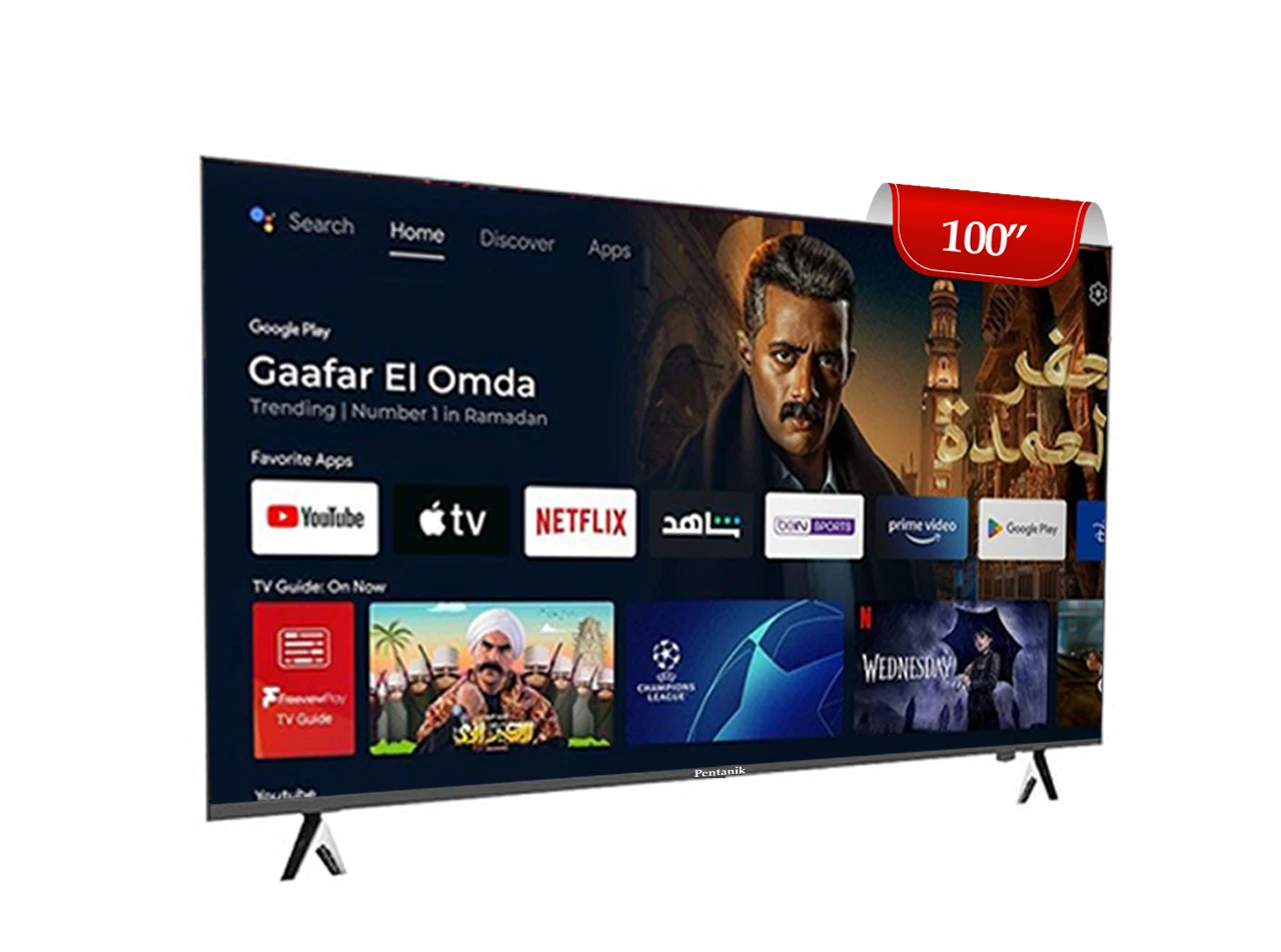 Pentanik 100 Inch Google Assistant 4K Voice Control TV view 2