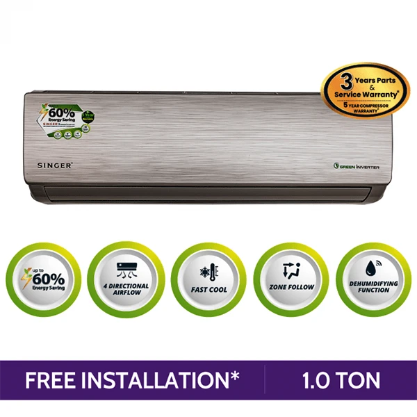 SINGER Green Inverter AC | 1.0 Ton | 12XA82GRIGT view 2