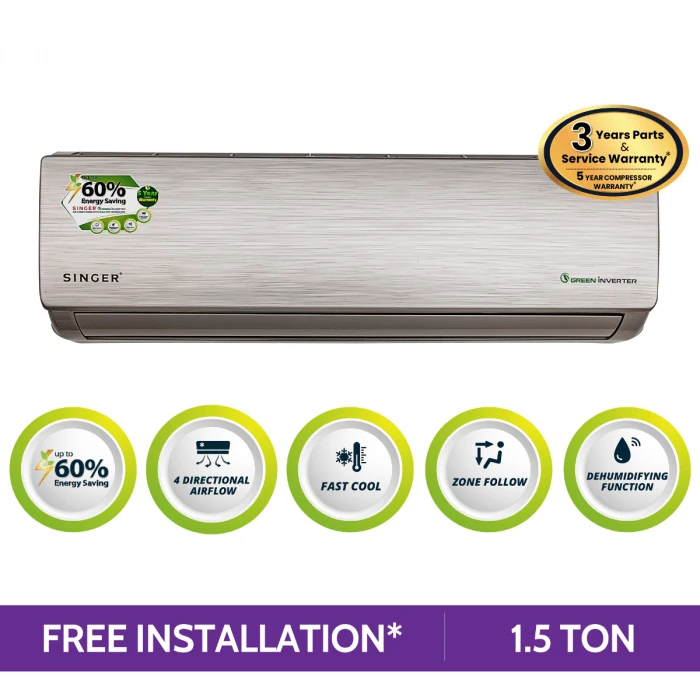 SINGER Green Inverter AC | 1.5 Ton | 18XA82GRIGT view 2
