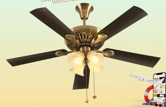 Usha Fontana Lotus 50'' (Gold Ivory) U-199 view 2