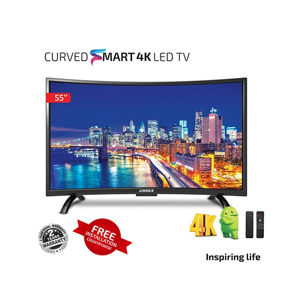 Linnex 55 Inch Smart Android Curved LED TV-Black view 3