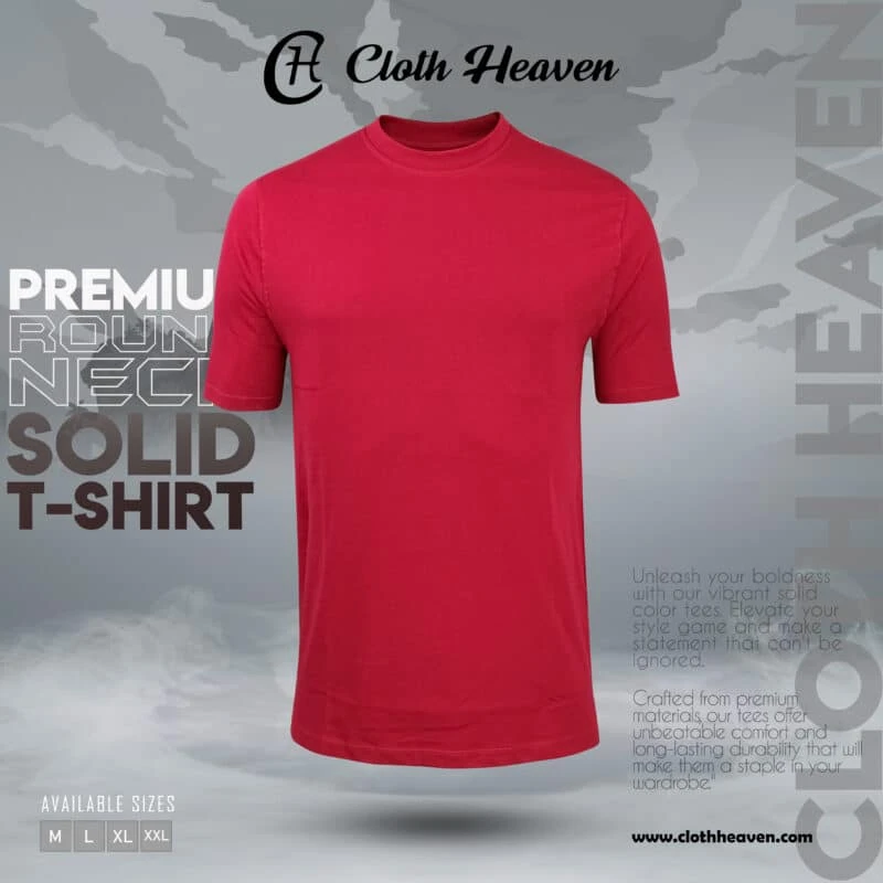 Maroon color premium T-shirt view 2