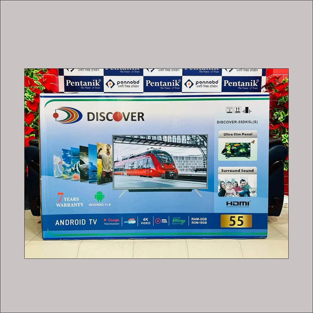 Discover 4k Sound Bar 55 inch Voice Control Android TV