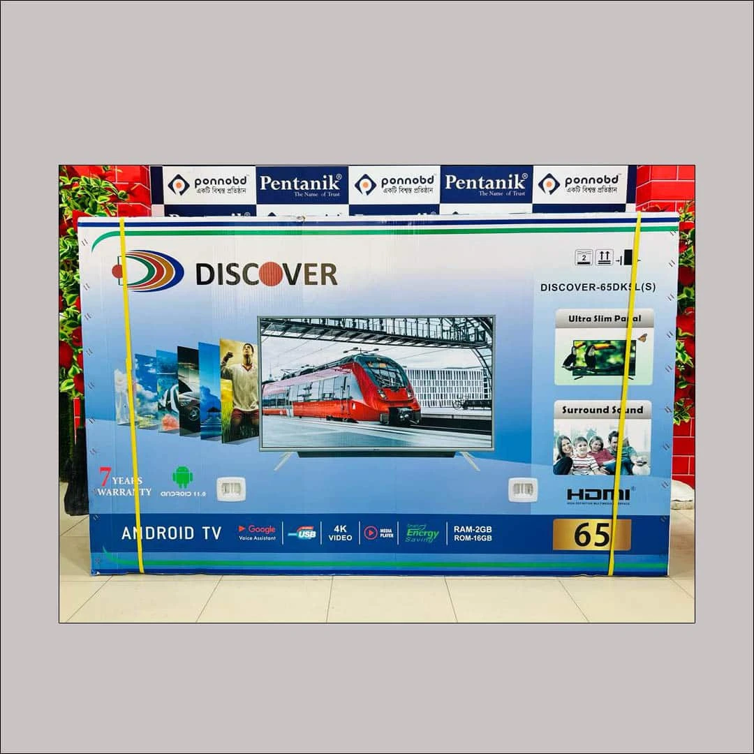 Discover 4k Sound Bar 65 inch Voice Control Android TV